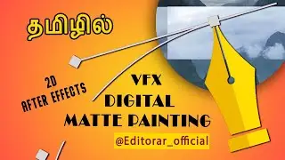 2D VFX Matte Painting Projection in After Effects in Tamil