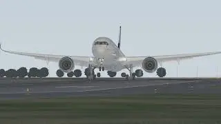 Scandinavian Airlines (SAS) A359 -46fpm Landing At Copenhagen From Chicago | X-Plane 11(Description)