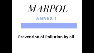 MARPOL. ANNEX 1