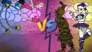 Mommy & Daddy Long Legs VS Springtrap & Ballora (Dc2)