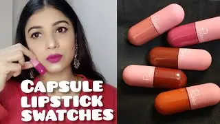 Pudaier Heartbeat Pills swatches | Capsule Liquid Lipstick | Nowshin Sarker