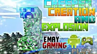 Minecraft PE-Super Big Creeper Creation and Explosion