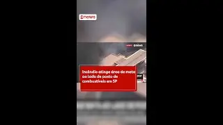 Incêndio atinge área de mata ao lado de posto de combustíveis na Zona Norte de SP #g1 #notícias