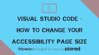 Visual Studio Code - How to change your accessibility page size