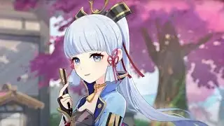 Ayaka dancing Elegantly under the moonlight