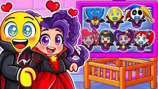 VAMPIRE LILY GIVES BIRTH TO TRIPLETS IN ROBLOX! (Poppy Playtime 5)
