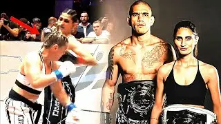 LEFT HOOK KO! Alex Pereira's Sister Fights Just Like him (Aline Pereira Knockout)
