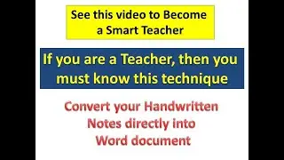 Convert your handwritten notes directly into word document