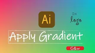 How To Apply Gradient in logo adobe illustrator-by G&W Designer.