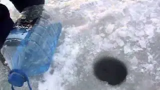 Первая зимняя рыбалка моего сына