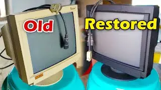 Vintage CRT Black White Monitor Restoration