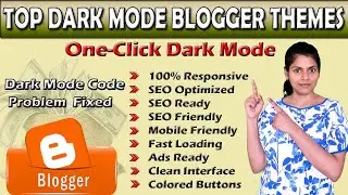 Dark mode blogger template Free download | Dark Mode Themes For Blogger Enable |Dark Mode In Blogger