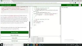 freecodecamp-JSON APIs and Ajax Get Geolocation Data to Find A User's GPS Coordinates