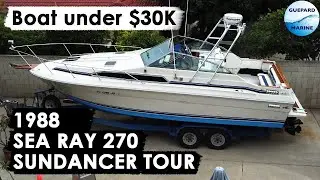 1988 SEA RAY 270 SUNDANCER Classic Boat Tour - Almost like new!