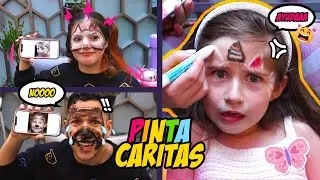 Pinto la Cara de @LosMeniquesDeLaCasa y mi Mamá | Reto Pinta Caritas | Saritah Bebé
