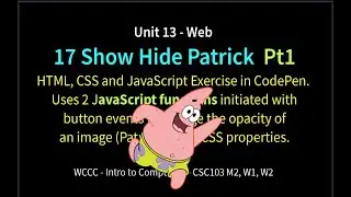 17 Show Hide Patrick (HTML, CSS) Pt1