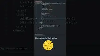 Hypnosis Spiral Animation Using HTML And CSS | Tutorial For Beginners | #shorts #code with me 77