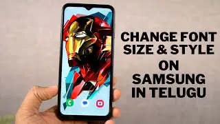 How to Change Font Size & Style on Samsung Phones (Samsung Galaxy A14 5G) In Telugu