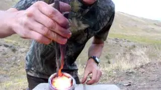 redox reaction between Iron oxide and aluminium metal