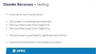Disaster Recovery Planning Step 4: Testing