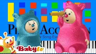Billy Bam Bam Theme Song - BabyTV Slow EASY Medium 4K Piano Tutorial