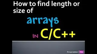 How to determine or get array length (size) in C/C++