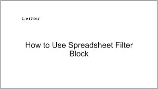 How to use spreadsheet filter block