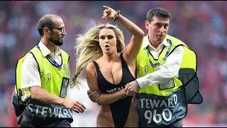 Полуголая блондинка в финале Лиги Чемпионов
