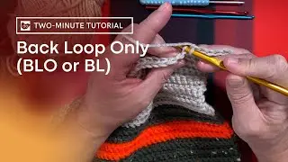 Back loop only crochet tutorial | BLO or BL | how to