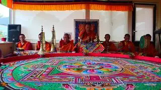 Pokhara Monks chanting Om bekashey Nr Ireland 2016