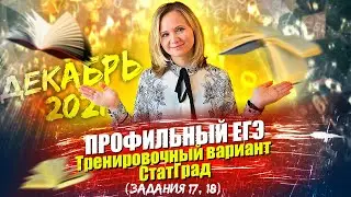 Профильный ЕГЭ по математике. Тренировочный вариант СтатГрад (задания 17, 18)