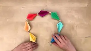 Tutorial origami ghirlanda arcobaleno / Origami Drops