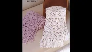 Openwork crochet scarf. (easy difficulty level). MK.