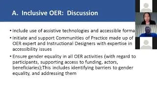 UNESCO OER Dynamic Coalition: Session 3 – WG 3 on Inclusive, Equitable, Accessible, Quality OER