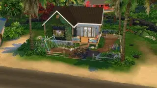 Small Sims 4 Beach House; 2 bed, 1 bath.
