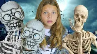 SKELETON in our yard! LESTER the DANCING Skeleton...SUPER CREEPY! Is He a New Villain?