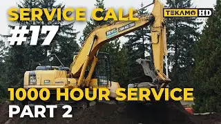 Komatsu Excavator Engine Oil Change - 1000 Hour Service | Service Call Series