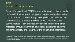 PEM - Privacy Enhanced Mail