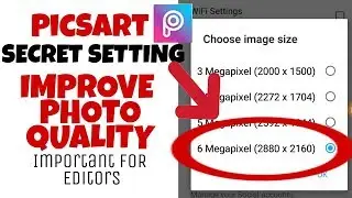 PicsArt Secret Setting | Improve Photo Quality | New Trick |