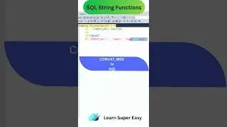 SQL CONCAT_WS Function | SQL Concatenation function | SQL String Functions 