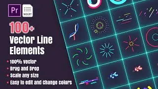 Vector Line Element pack Mogrt | Premier Pro