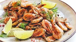 КРЕВЕТКИ С СОЕВЫМ СОУСОМ И УКРОПОМ