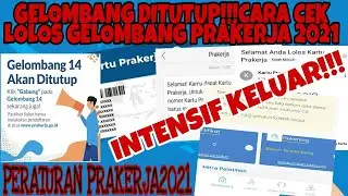 GELOMBANG DITUTUP!!! CEK LOLOSNYA PRAKERJA 2021 CEPAT DAN MUDAH