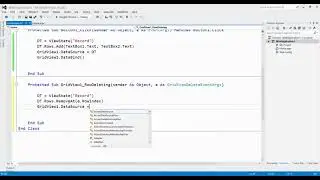 Dynamic GridView Binding with delete button in asp.net & VB.Net