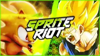 Super Sonic vs SSJ Goku  - Sprite Animation - Sprite Riot (Fade vs Mexo)