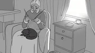 Грустная история про бабушку и чёрную кошку.....