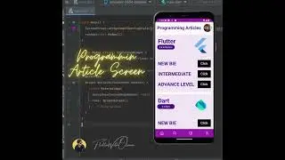 Programming Article Screen | Flutter | Mobile App Dev