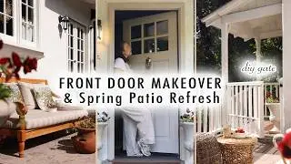 FRONT DOOR MAKEOVER & Spring Patio Refresh *DIY Gate* | XO MaCenna