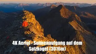 Aerial 4K - Sonnenaufgang auf dem Sulzkogel (3016m)