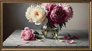 Elegant Home Decor TV Frame 🌸 Romantic Flower Scene in 4K